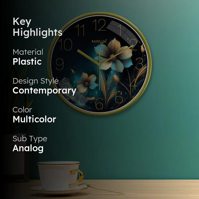 Etherea I Plastic Analog Wall Clock media 2