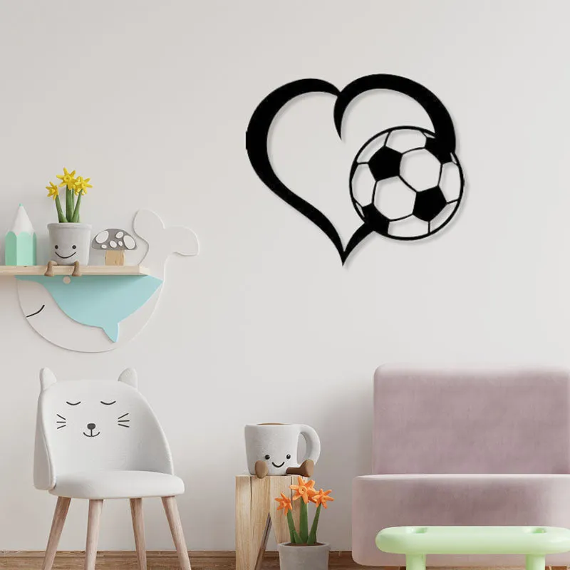 Love Football Black Iron Wall Accent media 1