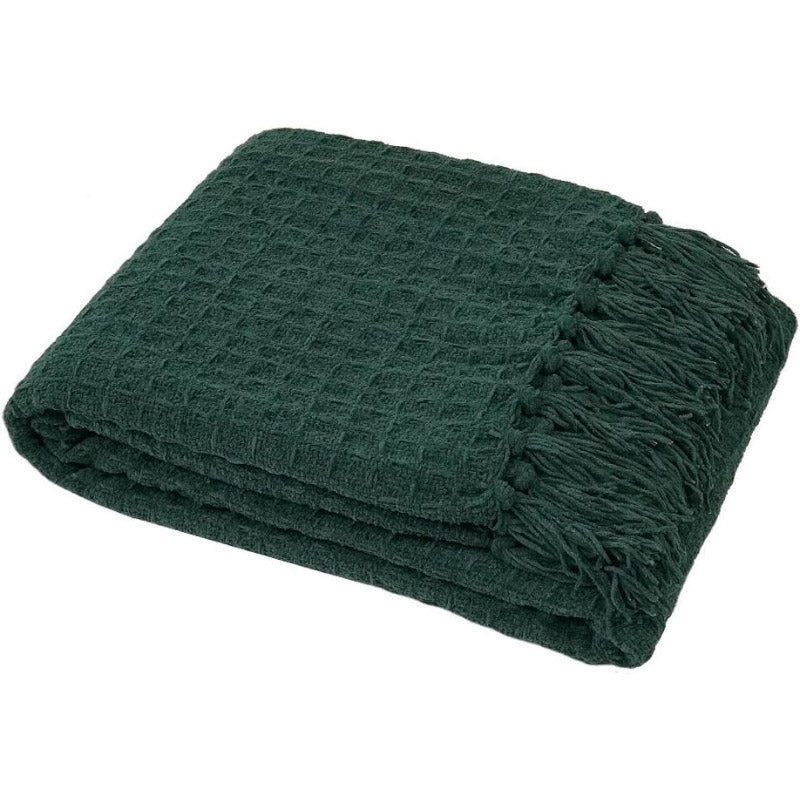 Sona Cotton Plaid Throw - Green media 5