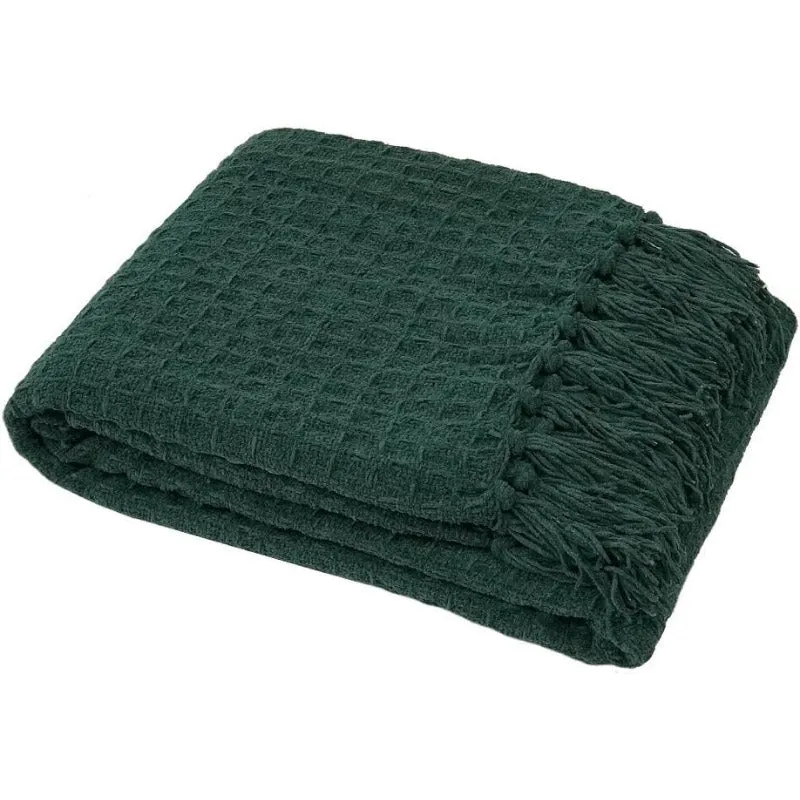 Sona Cotton Plaid Throw - Green media 5
