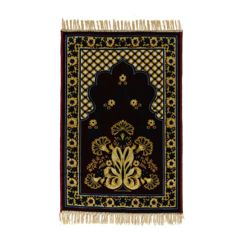 Noorara Velvet Prayer Mat - Maroon media 3