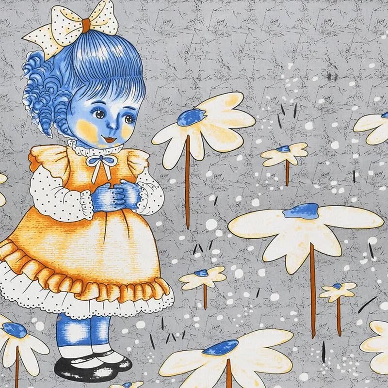 Princess Pets Kids Cotton Bedsheet (Blue) - 140 TC media 3