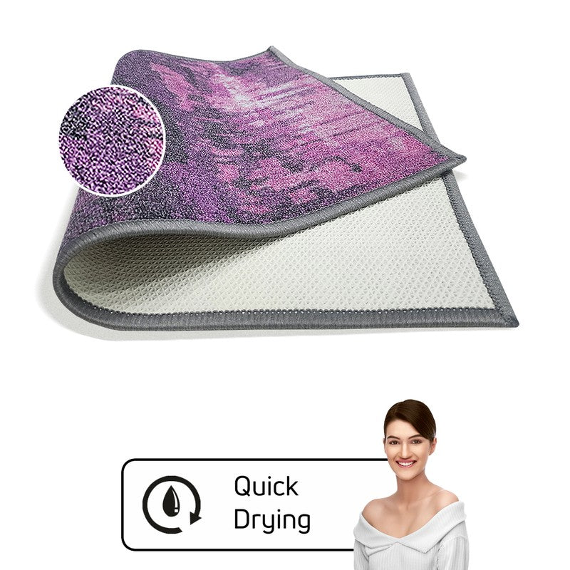 Halo Abstract Nylon Door Mats - Purple,Grey media 4