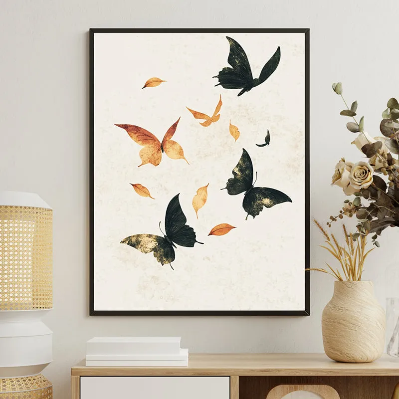 Flight Of Butterflies Wall Art With Resin Frame media 1