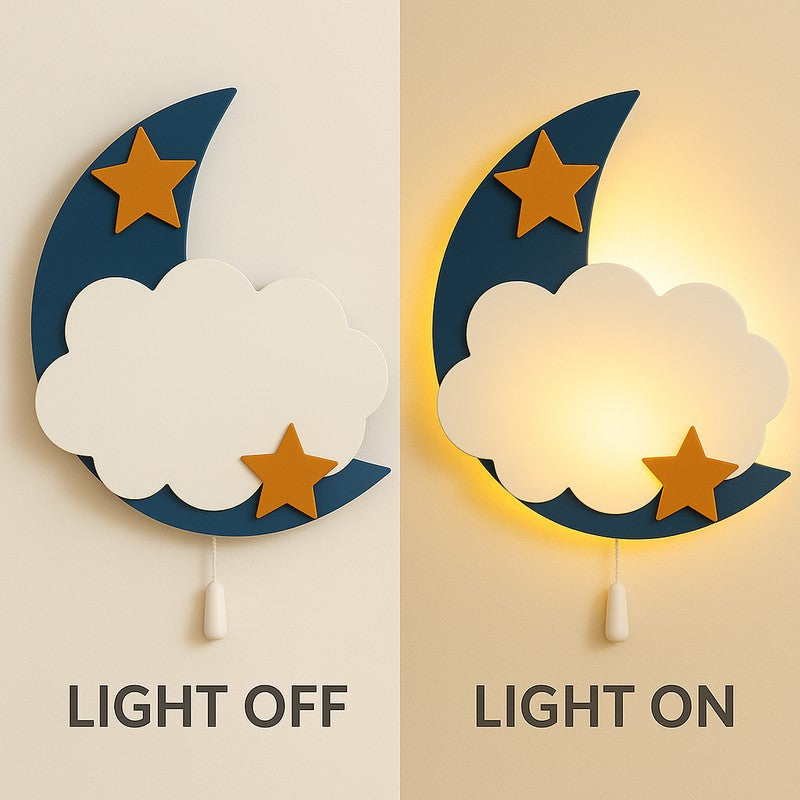Moonlight Cloud  Battery Operated MDF Wall Lamp media 5
