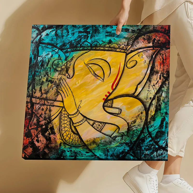 Ganesha Venu Canvas Wall Art media 5