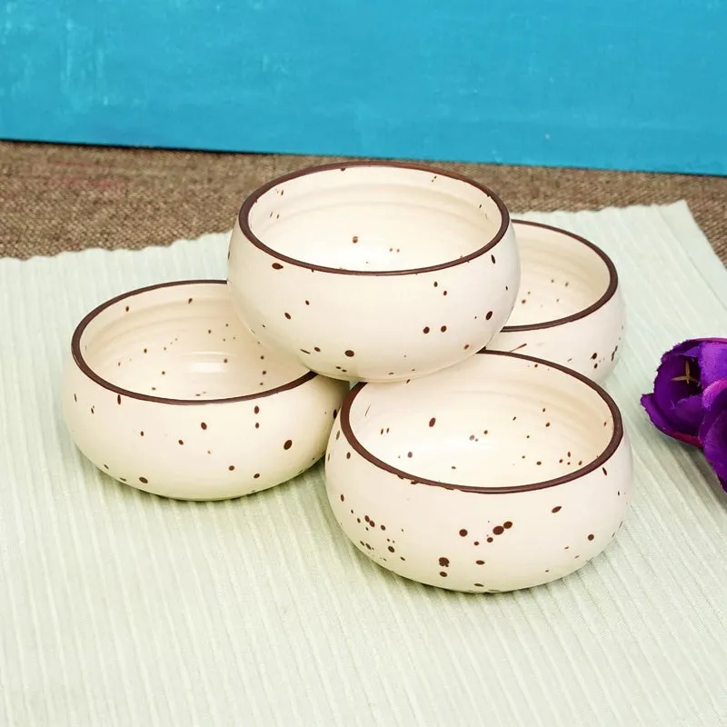 Cera Specks Snack Bowl (Ivory) - Set Of Four media 1