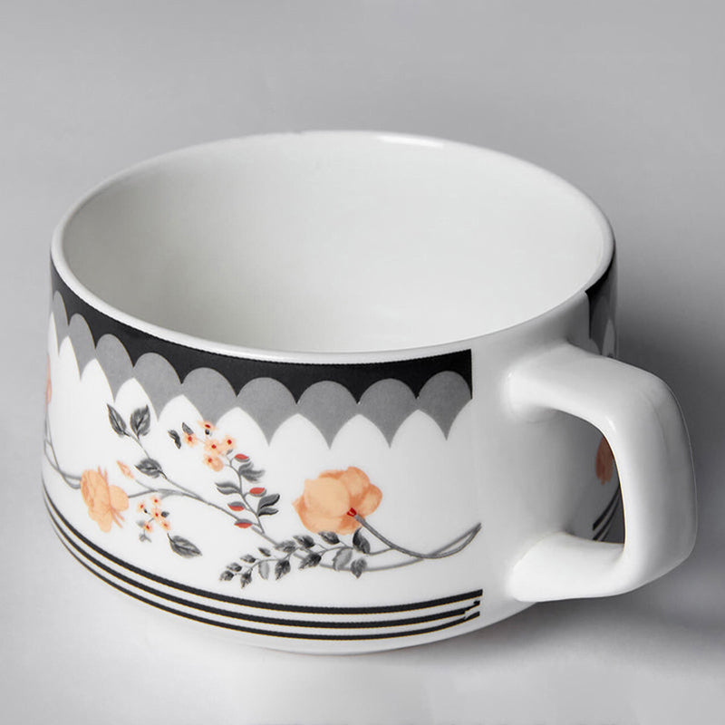 India Circus Belle Nova Bone Chine Cup And Saucer Set (180 mL) - Twelve Piece Set media 6