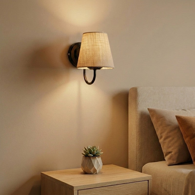 OrbitShade Soft Loom Jute Wall Lamp - Off White