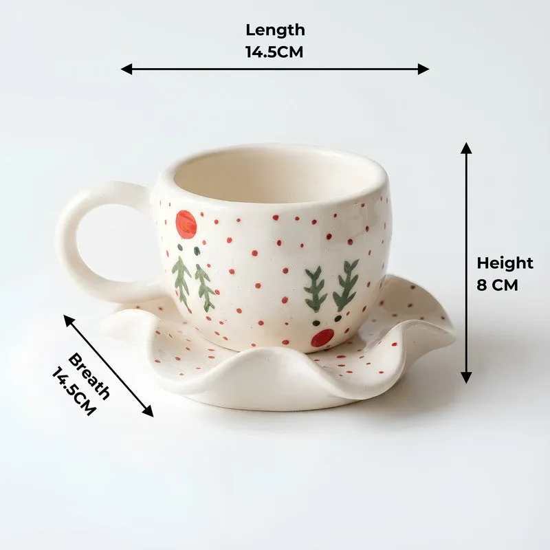 Petaline Ceramic Cup & Saucer - Set of Two media 6