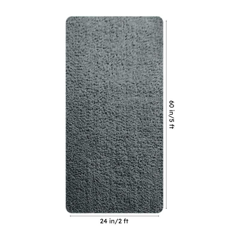 Vegas Luxe MicroFiber Runner Rug - Grey media 8