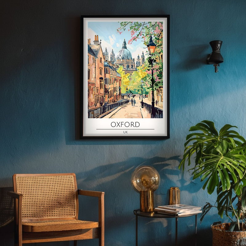 Vintage Oxford Framed Canvas Wall Painting media 4