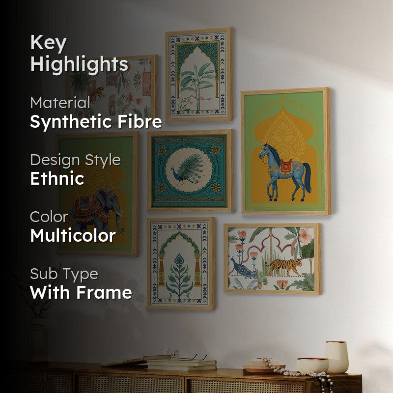 Folk Rhythms Wall Art - Set of Seven media 2