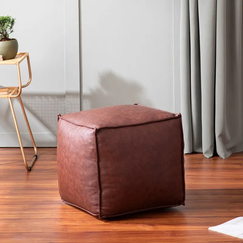 Clean Lines Pouffe - Brown media 1