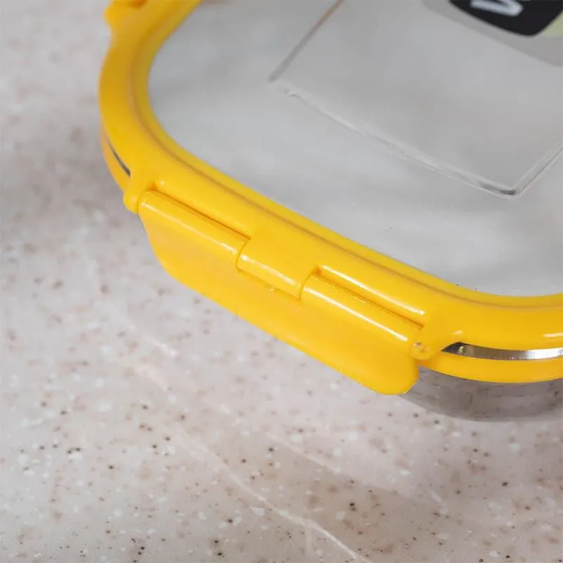 Vidora Yellow Stainless Steel Lunch Box (775/150 mL) - Two Piece Set media 8