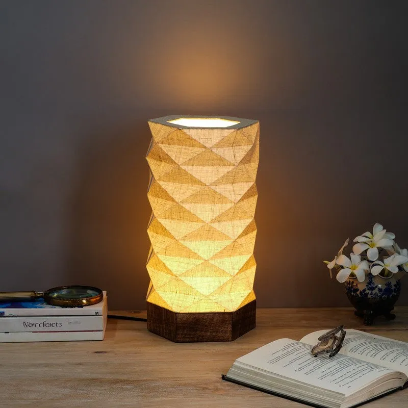Fig Living Lumi Hexa Cotton Table Lamp - Beige media 9