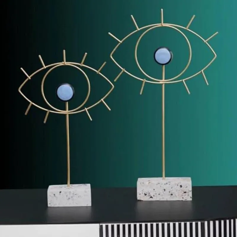 Evil Eye Metal Showpiece - Set Of Two media 1