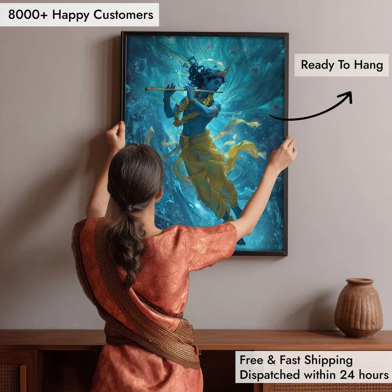 Lord Krishnas Cosmic Divine Dance I Archival Paper Wall Art media 5