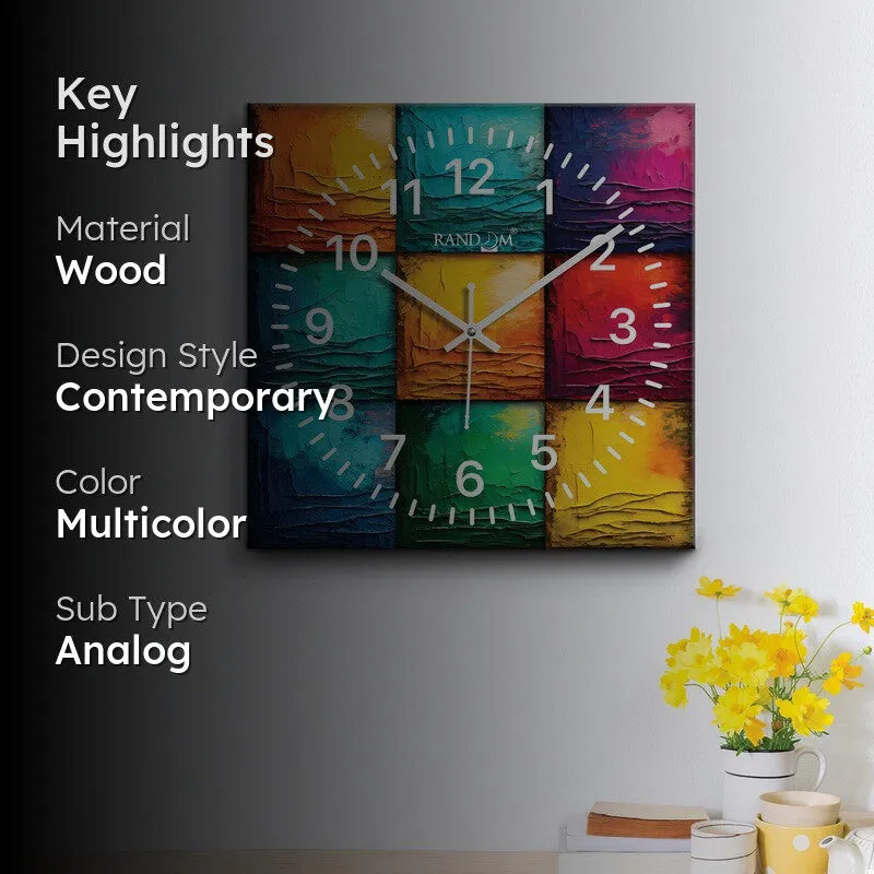 Lunexa Analog Wall Clock - Multicolor media 2