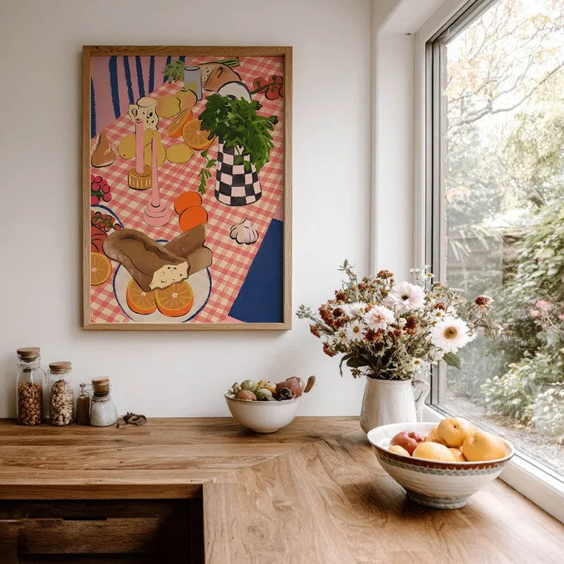 Dining Jewel Archival Canvas Wall Art - Brown media 7