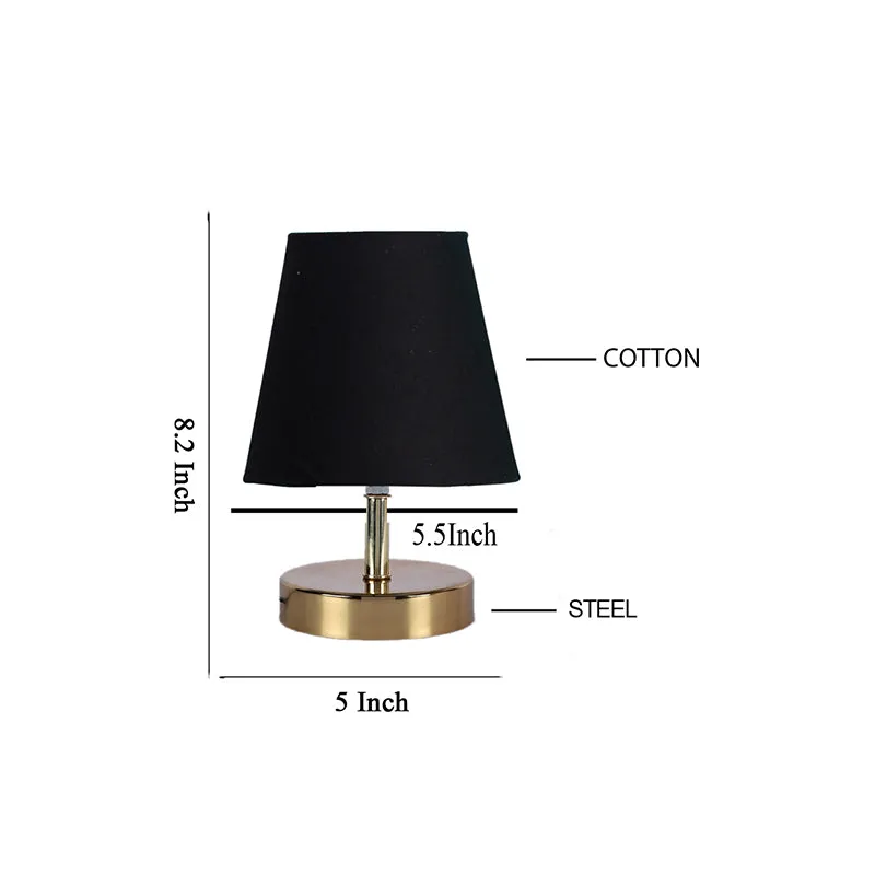 Alba Fabric Table Lamp - Black,Gold media 4