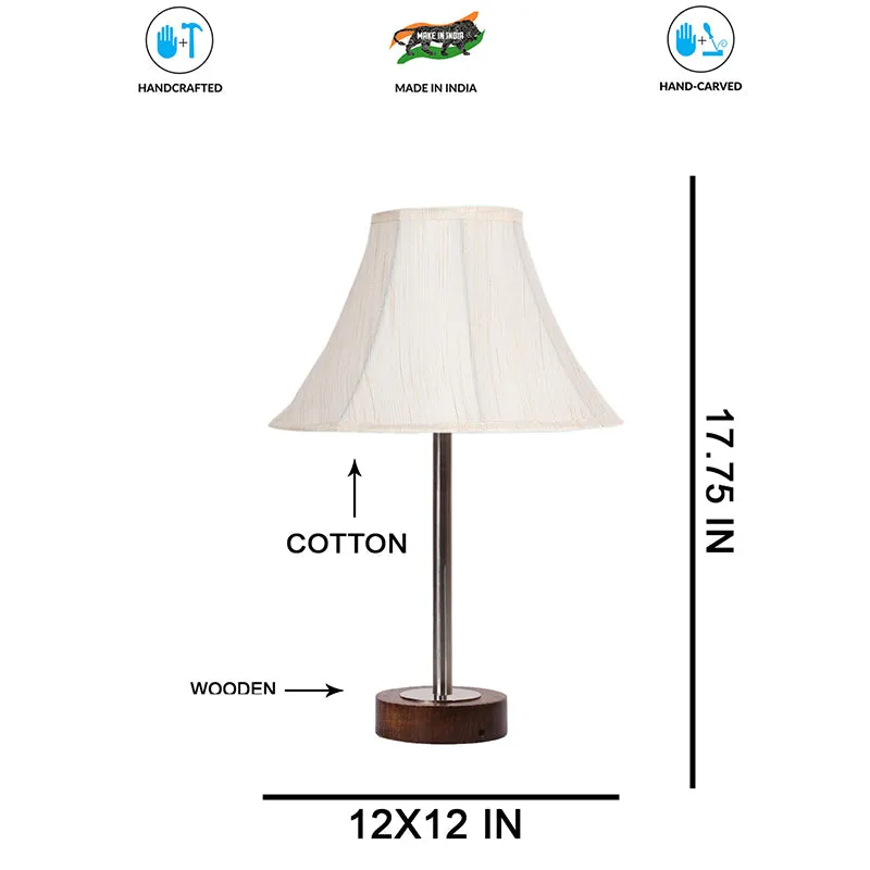 Ceylon Arc Rodin Wooden Table Lamp - OffWhite media 8