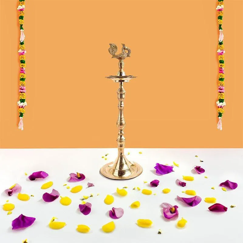 Heritage Mayur Brass Lamp media 1