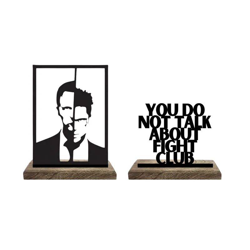 Fight Club Typography Showpiece - Set Of Two media 4