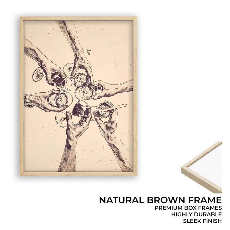 Sparkling Sip Archival Canvas Wall Art - Brown media 9