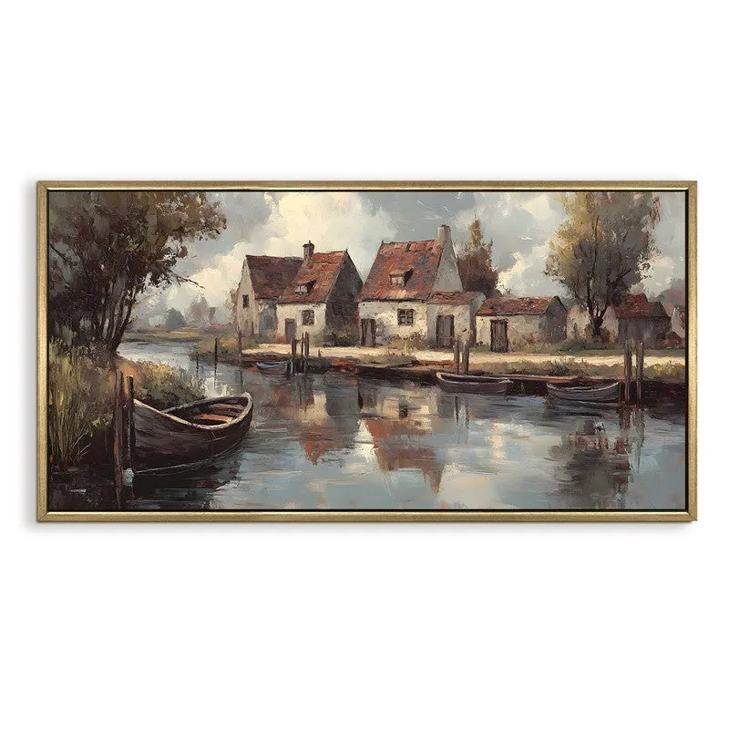 Resting Oars Canvas Wall Painting With Frame media 3