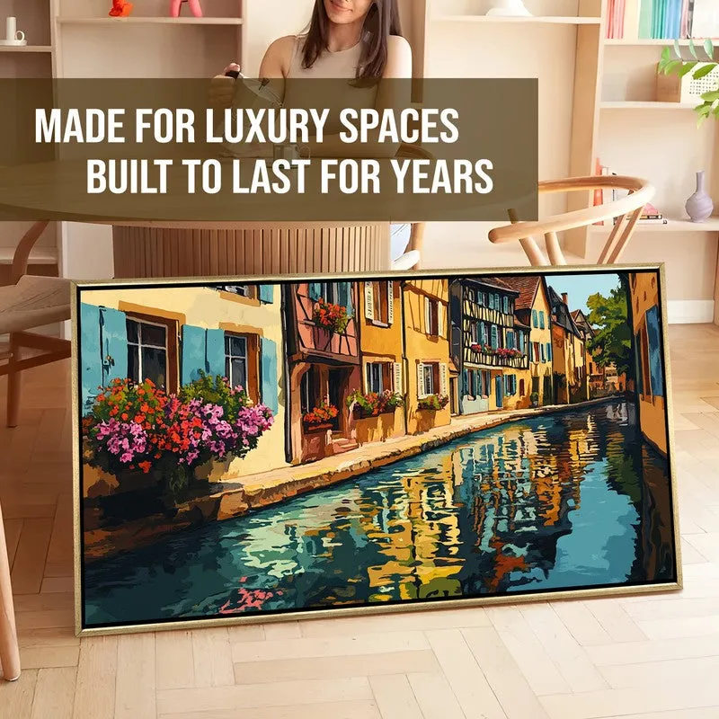 Silent Reflections Canvas Wall Painting With Frame media 7