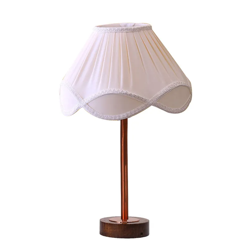Valencia Rodin Wooden Table Lamp - OffWhite,Copper,Brown media 4