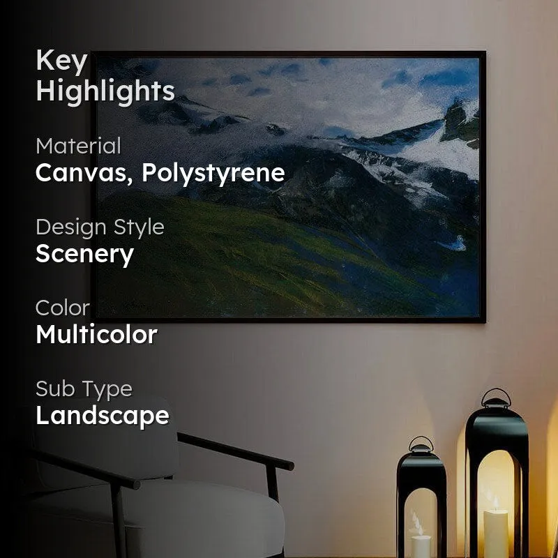 The Himalayas Canvas Wall Painting - Black Frame media 2