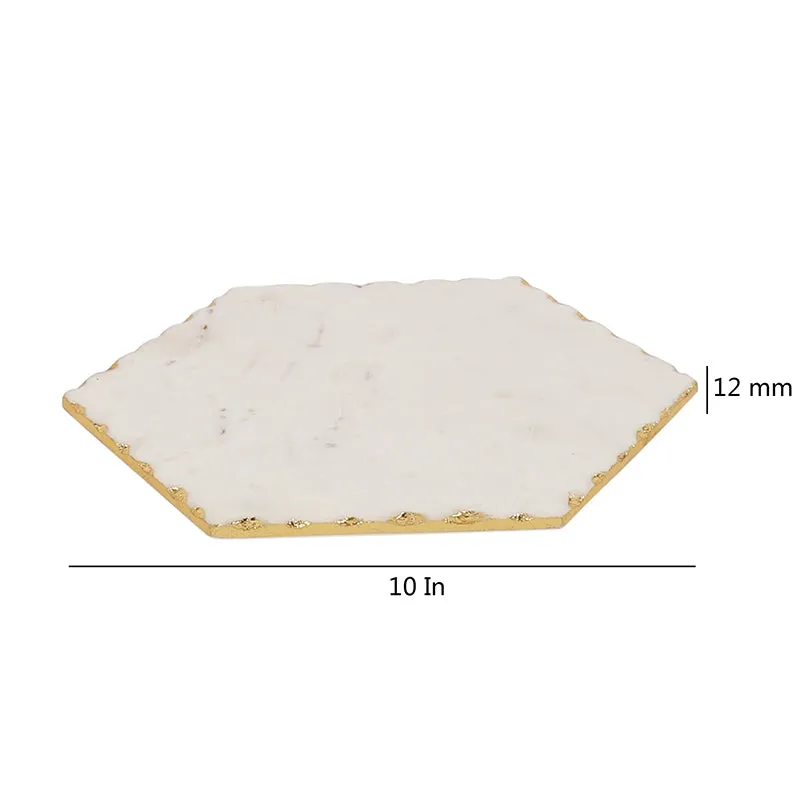 Carvella Hexagonal Marble Serving Platter media 6