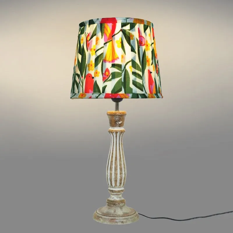 Palette Bloom Wooden Base Cotton Table Lamp - Multicolor media 4