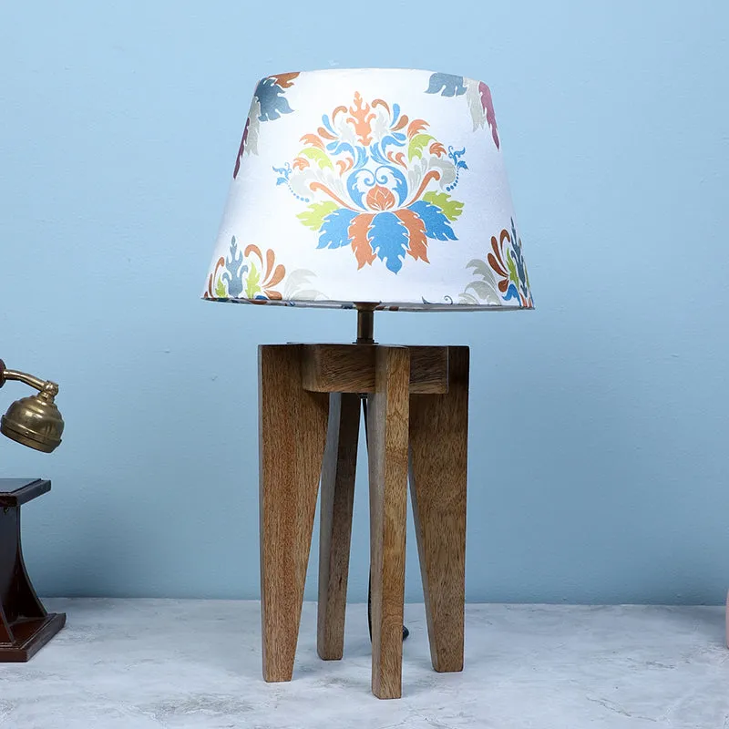 Nordlys Flux Printed Mango Wood Table Lamp - Multicolor media 2
