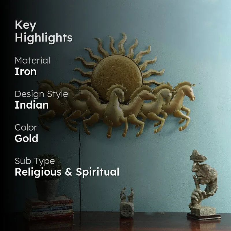 Vastu Horses Iron Wall Accents media 2