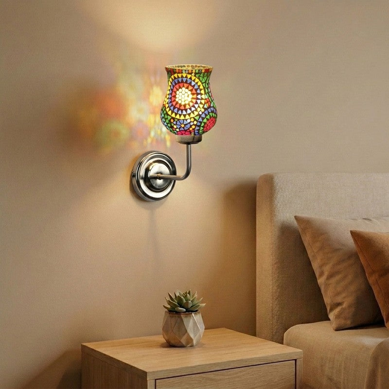 MosaicBloom Mandala Style Glass Wall Lamp