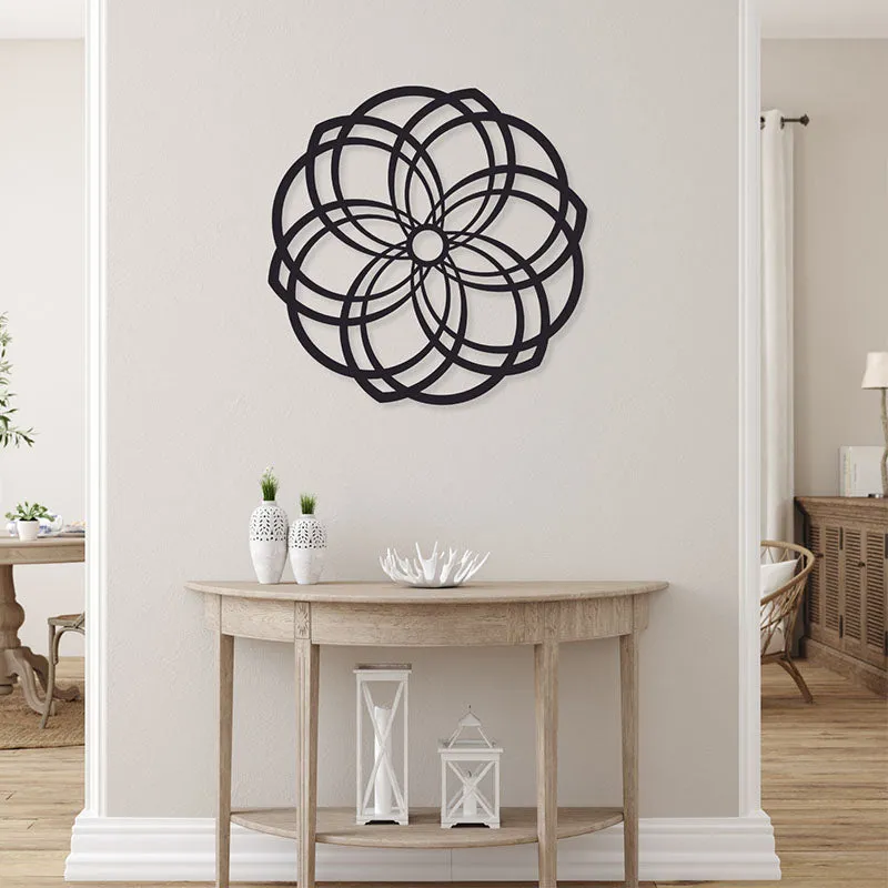 Vista Mandala Black Iron Wall Accent media 1