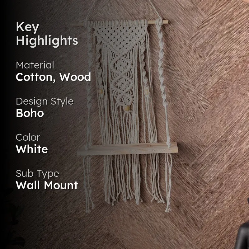 Mileva Macrame Wall Shelf media 2