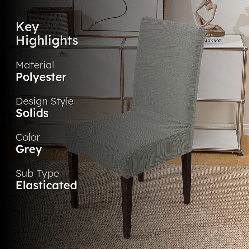 Wrapiq Solid Chair Cover - Light Grey media 2