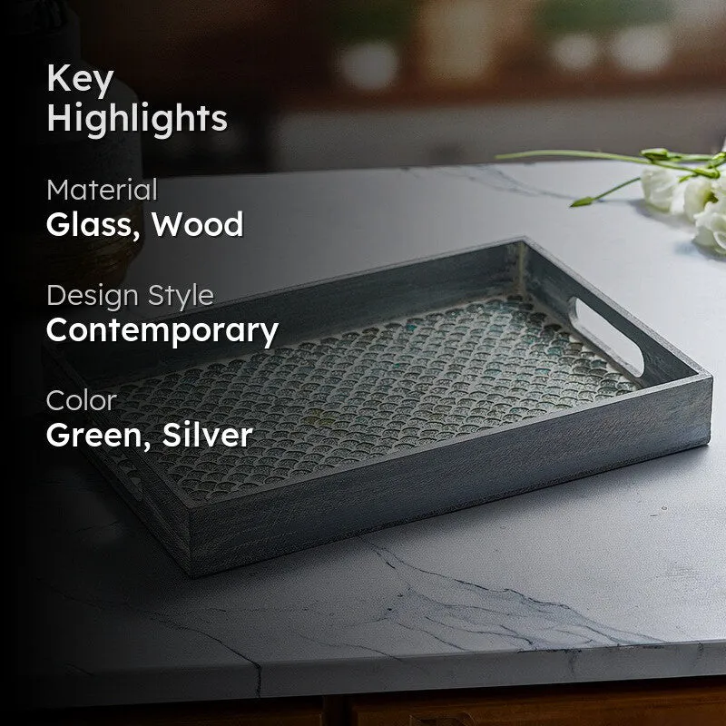 Pale Green Mosaic Serving Tray media 2