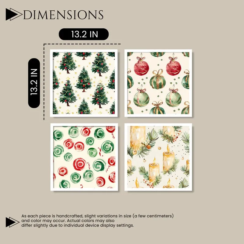 Merry Aura Wall Painting - Set Of Four media 9