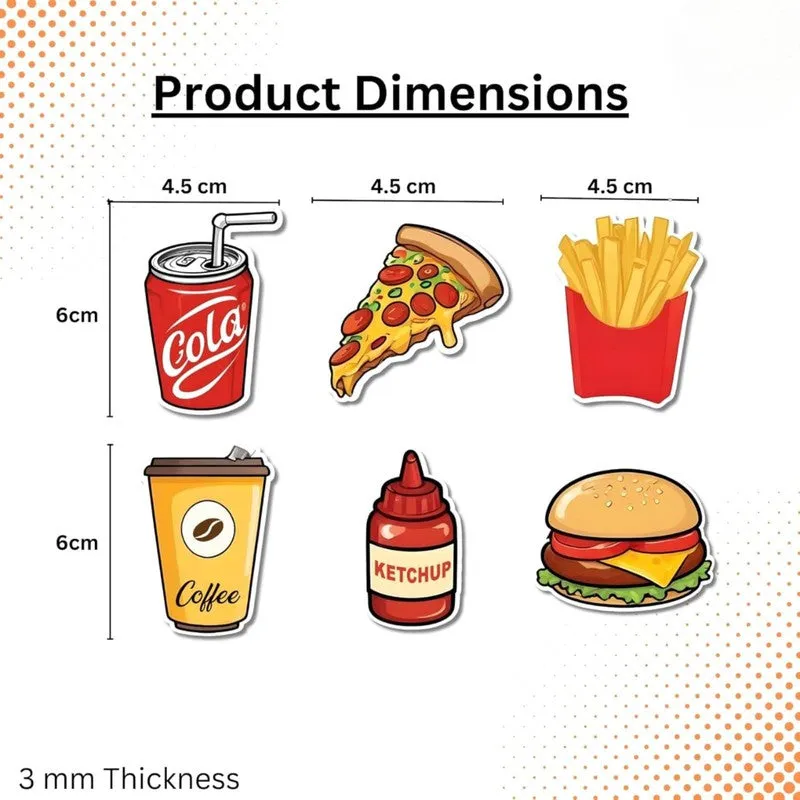 Fast Food Fun Fridge Magnets - Set Of Six media 5