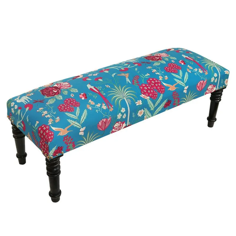India Circus Sheesham Wood Floral Galore Wooden Bench - 4