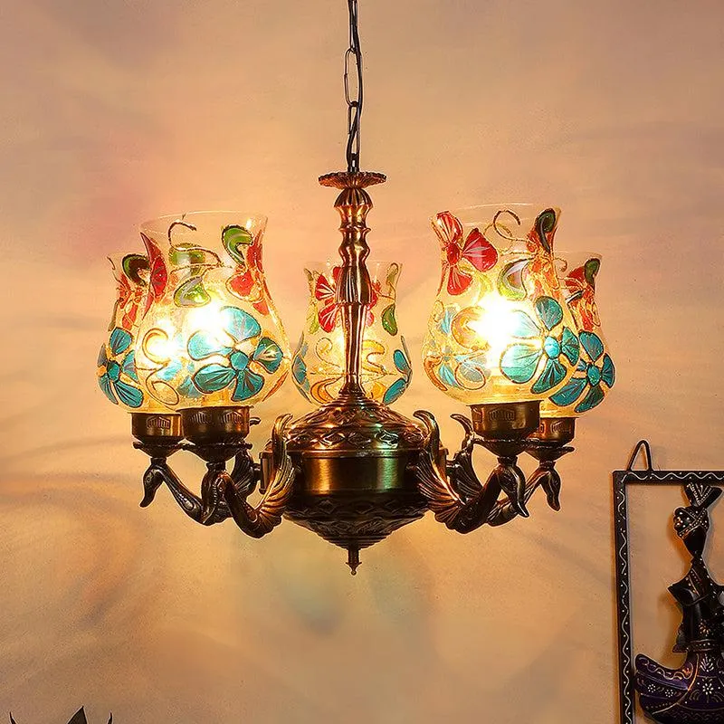 Fumo Mayoora Mosaic Golden Antique Ceiling Lamp media 1