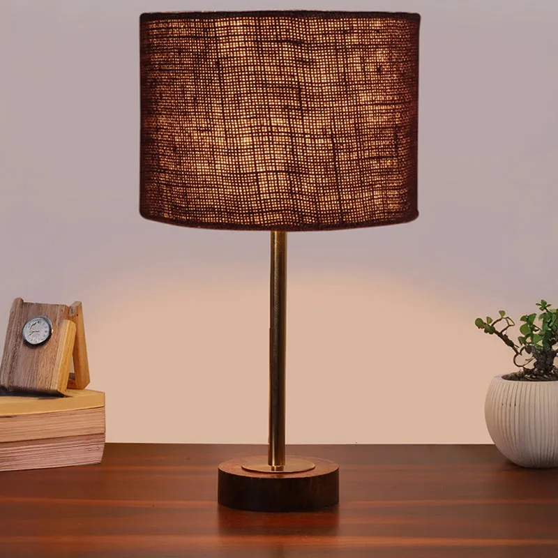Sienna I Rodin Wooden Table Lamp - Brown,Gold media 2