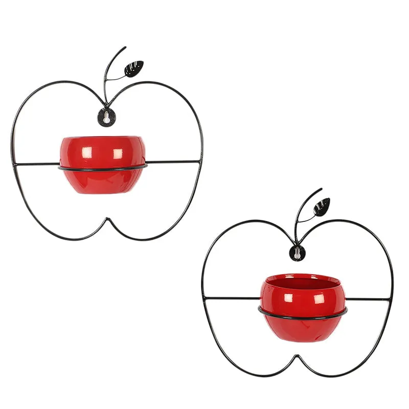 Clémence Iron Planter (Red) - Set Of Two media 3