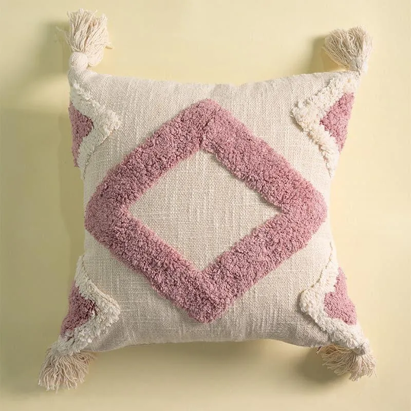 The Tufty Rose Cotton Cushion Cover media 4