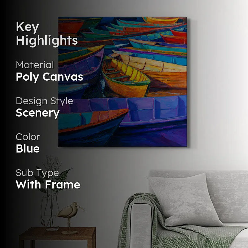 Docked Boats Wall Painting media 2
